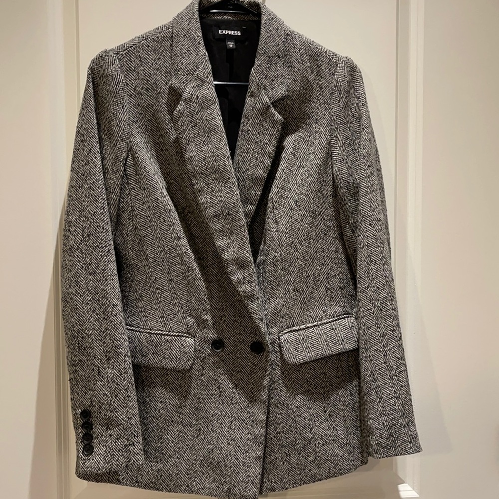 Express Herringbone Jacket Size Extra Small - image 1